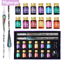 Load image into Gallery viewer, Luxury Star & Dream Series Crystal Calligraphy Sets (16pcs)