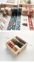 Load image into Gallery viewer, Merry Christmas Gold Foiled Washi Tape Set ( 8 pcs)