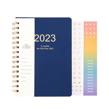 Load image into Gallery viewer, WiseFine 2023 (A5) Weekly Spiral Leather Planners (4 Colors)