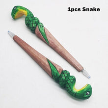 Load image into Gallery viewer, Handmade Wooden Animal Design Gel Pens
