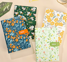 Load image into Gallery viewer, Japanese Floral Season 2023 Leather Planners (4 Colors)