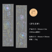 Load image into Gallery viewer, Plant & Floral Laser Transparent Masking Tapes ( 6 Designs) - Limited Edition