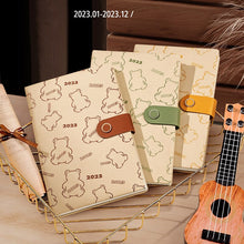 Load image into Gallery viewer, Cute Bear Series 2023 Leather Planners (3 colors)