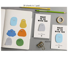 Load image into Gallery viewer, "WANT TO BE WITH YOU" Cute Cartoon Memo Pads ( 6 Designs)