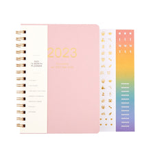 Load image into Gallery viewer, WiseFine 2023 (A5) Weekly Spiral Leather Planners (4 Colors)