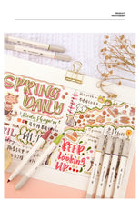 Load image into Gallery viewer, Macaron & Retro Color Dual-sided Highlighter Sets