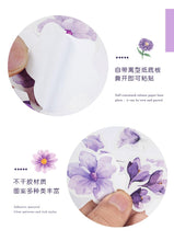 Load image into Gallery viewer, Purple Flower Decorative Stickers