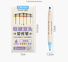 Load image into Gallery viewer, Macaron & Retro Color Dual-sided Highlighter Sets