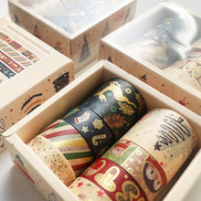 Load image into Gallery viewer, Merry Christmas Gold Foiled Washi Tape Set ( 8 pcs)