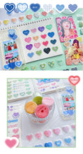 Load image into Gallery viewer, Colorful Beating Hearts Sticker Rolls