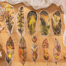 Load image into Gallery viewer, Glistening Feather Large Stickers - Limited Edition
