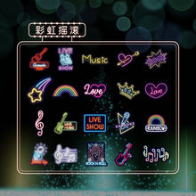 Load image into Gallery viewer, Neon Light Travel Diary Stickers (4 Designs)