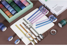 Load image into Gallery viewer, Magic Moment Rainbow Color Washi Tape Set (100 pcs)