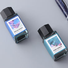 Load image into Gallery viewer, Volga River & Pine Forest Mettalic Fountain Pen Inks - Limited Edition