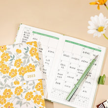 Load image into Gallery viewer, Japanese Floral Season 2023 Leather Planners (4 Colors)
