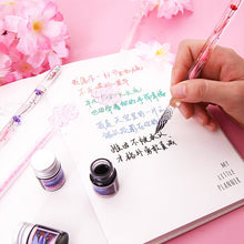 Load image into Gallery viewer, Kawaii Sakura Vintage Style Calligraphy Set (3 pcs)