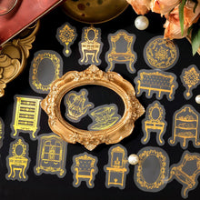 Load image into Gallery viewer, Vintage Style Royal Gold Stickers ( 6 Designs)