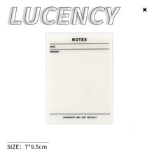 Load image into Gallery viewer, Elegant Transparent Memo Pads