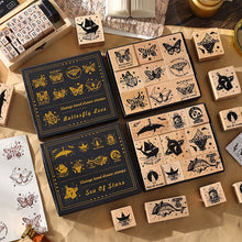 Load image into Gallery viewer, Butterfly & Sea of Stars Rubber Stamp Sets