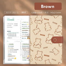 Load image into Gallery viewer, Cute Bear Series 2023 Leather Planners (3 colors)