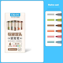 Load image into Gallery viewer, Macaron & Retro Color Dual-sided Highlighter Sets