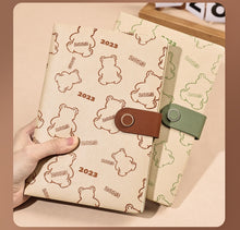 Load image into Gallery viewer, Cute Bear Series 2023 Leather Planners (3 colors)