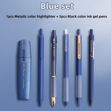 Load image into Gallery viewer, Starry Sky Series Writing Supplies + Mesh Pencil Case (12 Colors)