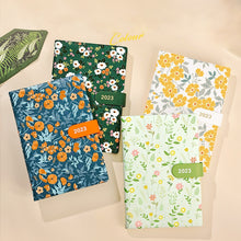 Load image into Gallery viewer, Japanese Floral Season 2023 Leather Planners (4 Colors)