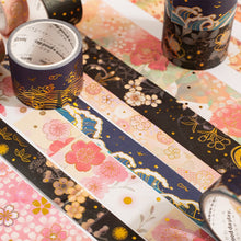 Load image into Gallery viewer, Japanese Gold Foiled Floral Season Washi Tape Sets
