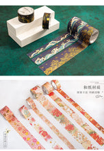 Load image into Gallery viewer, Japanese Gold Foiled Floral Season Washi Tape Sets