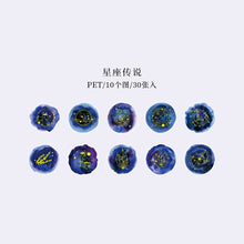 Load image into Gallery viewer, Moon & Universe Series Gold Foiled Stickers (6 Designs)