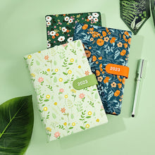 Load image into Gallery viewer, Japanese Floral Season 2023 Leather Planners (4 Colors)