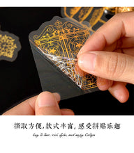 Load image into Gallery viewer, Vintage Style Royal Gold Stickers ( 6 Designs)