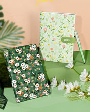 Load image into Gallery viewer, Japanese Floral Season 2023 Leather Planners (4 Colors)