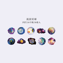 Load image into Gallery viewer, Moon & Universe Series Gold Foiled Stickers (6 Designs)