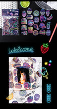 Load image into Gallery viewer, Neon Light Travel Diary Stickers (4 Designs)