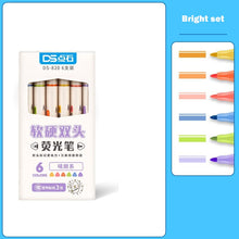 Load image into Gallery viewer, Macaron & Retro Color Dual-sided Highlighter Sets