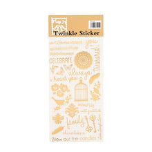 Load image into Gallery viewer, Twinkle Sticker Series Vintage Style Golden Stickers