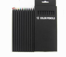 Load image into Gallery viewer, Matt Black Colorful HB Pencil Set (12 Colors)