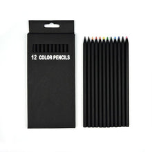 Load image into Gallery viewer, Matt Black Colorful HB Pencil Set (12 Colors)