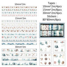 Load image into Gallery viewer, Kawaii Washi Tapes + Kawaii Stickers ⭐Gift Pack Set 16 Pcs of Tape + 8pcs Stickers⭐ - Original Kawaii Pen