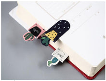 Load image into Gallery viewer, Cactus & Sakura Magnetic Bookmark Set - Original Kawaii Pen