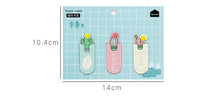 Load image into Gallery viewer, Cactus & Sakura Magnetic Bookmark Set - Original Kawaii Pen