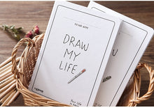 Load image into Gallery viewer, "Draw My Life" Hardcover Notebook - Original Kawaii Pen