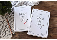 Load image into Gallery viewer, "Draw My Life" Hardcover Notebook - Original Kawaii Pen