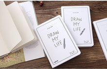 Load image into Gallery viewer, "Draw My Life" Hardcover Notebook - Original Kawaii Pen