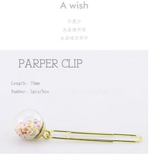 Load image into Gallery viewer, Glass Ball Paper Clips - Original Kawaii Pen