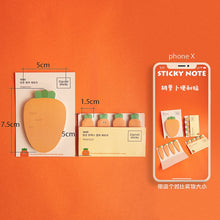 Load image into Gallery viewer, Kawaii Carrot Series Sticky Notes