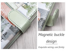 Load image into Gallery viewer, Japanese Orange Kitty Leather Notebook Planner - Original Kawaii Pen