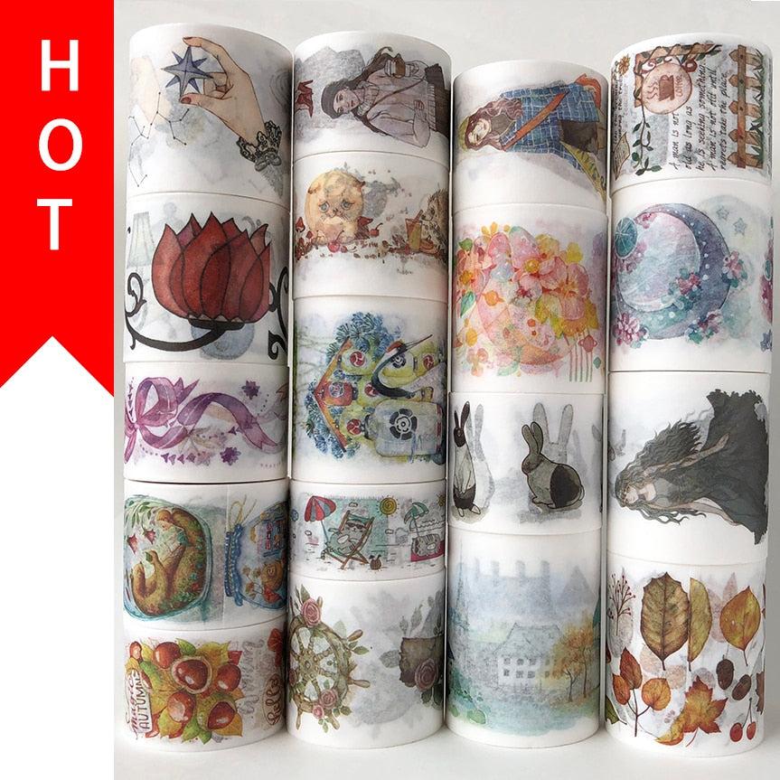 Vintage Floral Pattern Washi Tape Set - Limited Edition – Original Kawaii  Pen